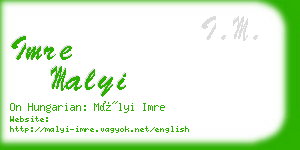 imre malyi business card